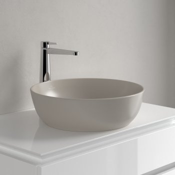 Раковина накладная Villeroy & Boch Artis, круглый, Ø 43 см, CeramicPlus, Almond